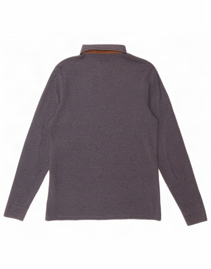 Massimo Dutti Polo Manga Larga Hombre Azul Marino Medio