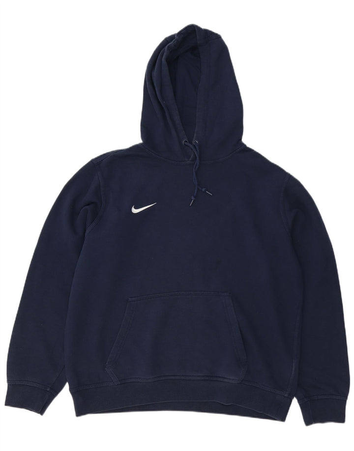 NIKE Jersey con capucha para hombre, talla grande, algodón azul marino