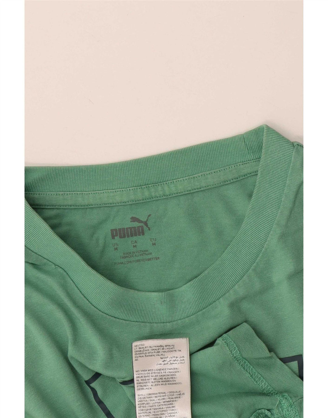 Puma Camiseta gráfica para hombre Top Medium Turquesa Algodón