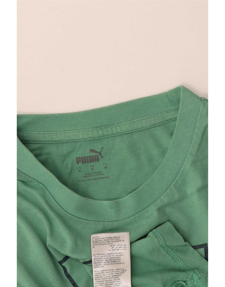 Puma Camiseta gráfica para hombre Top Medium Turquesa Algodón