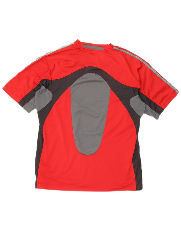 Adidas Hombre Camiseta Top Grande Rojo Colorblock Poliéster