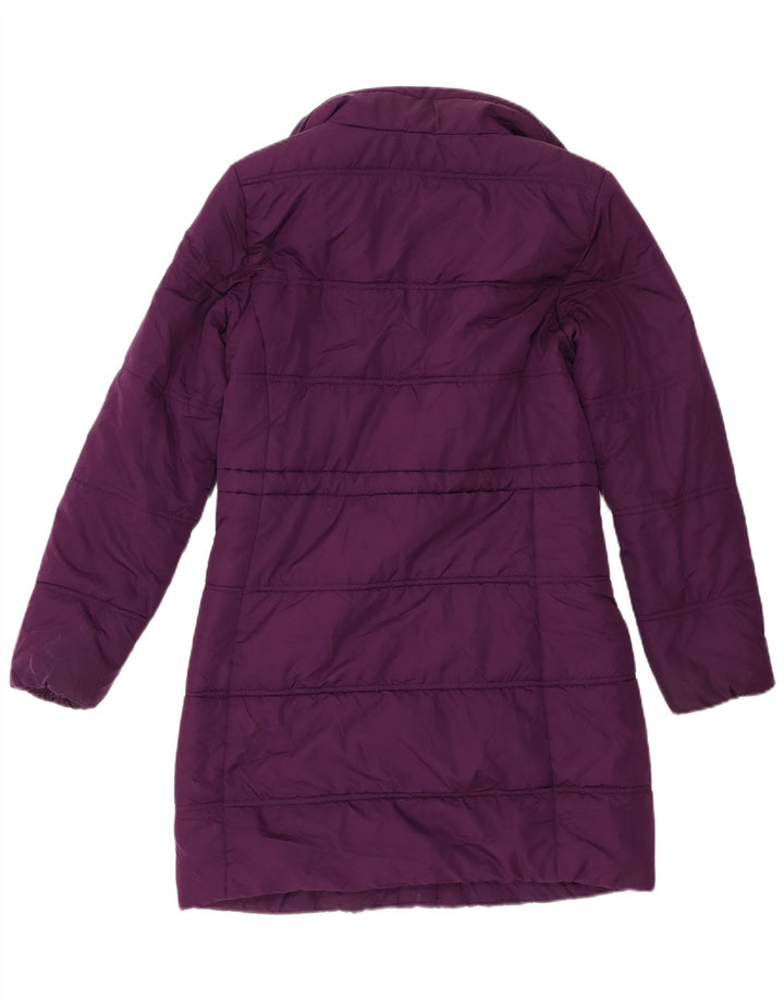 Marks & Spencer Abrigo acolchado para mujer UK 10 Small Púrpura Poliéster