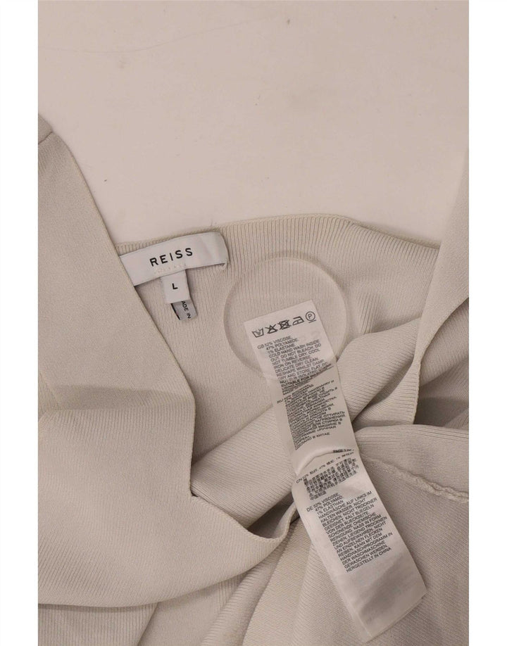 Top corto de tirantes Reiss para mujer UK 44 Large Off White Viscosa
