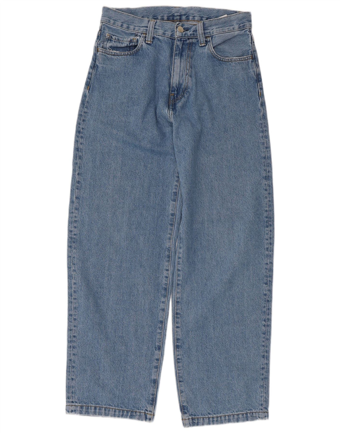 CARHARTT Vaqueros cónicos de cintura alta para mujer W27 L28 Algodón azul