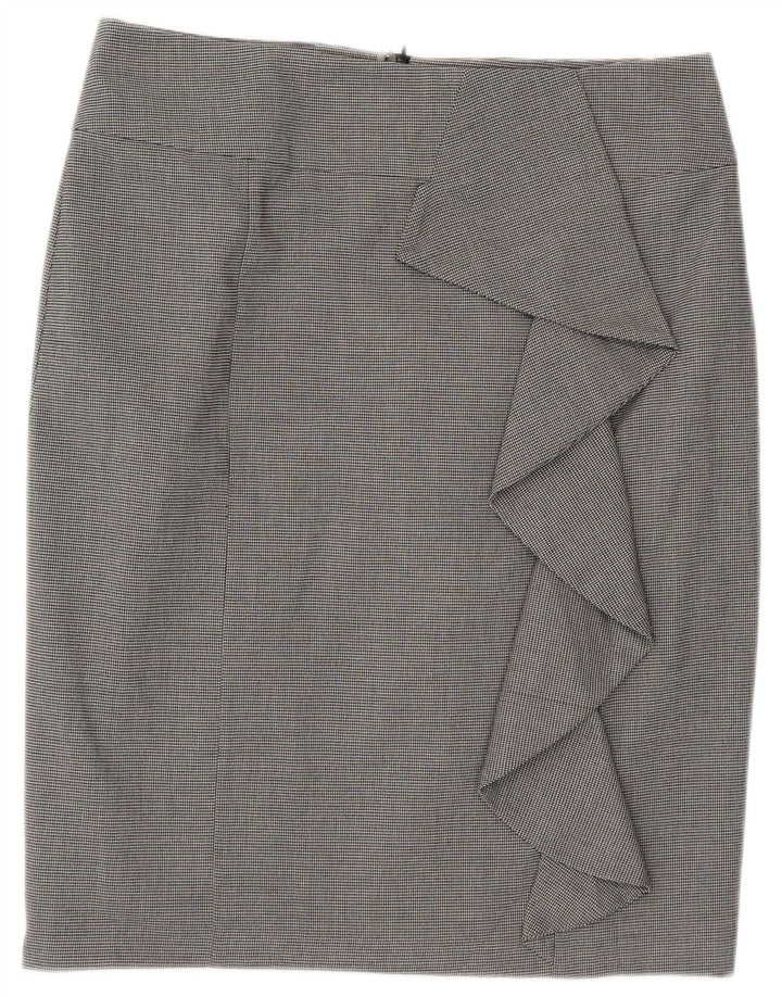 Marks & Spencer Falda lápiz para mujer Reino Unido 44 Grande W32 Pata de gallo gris