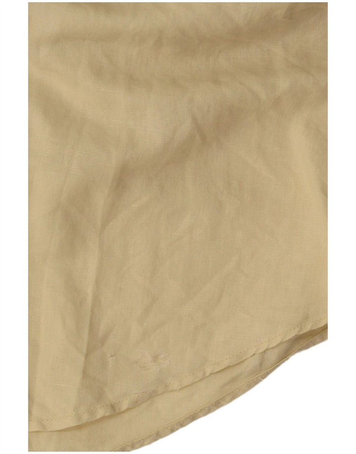 Camisa Hombre Trussardi Jeans Large Lino Amarillo