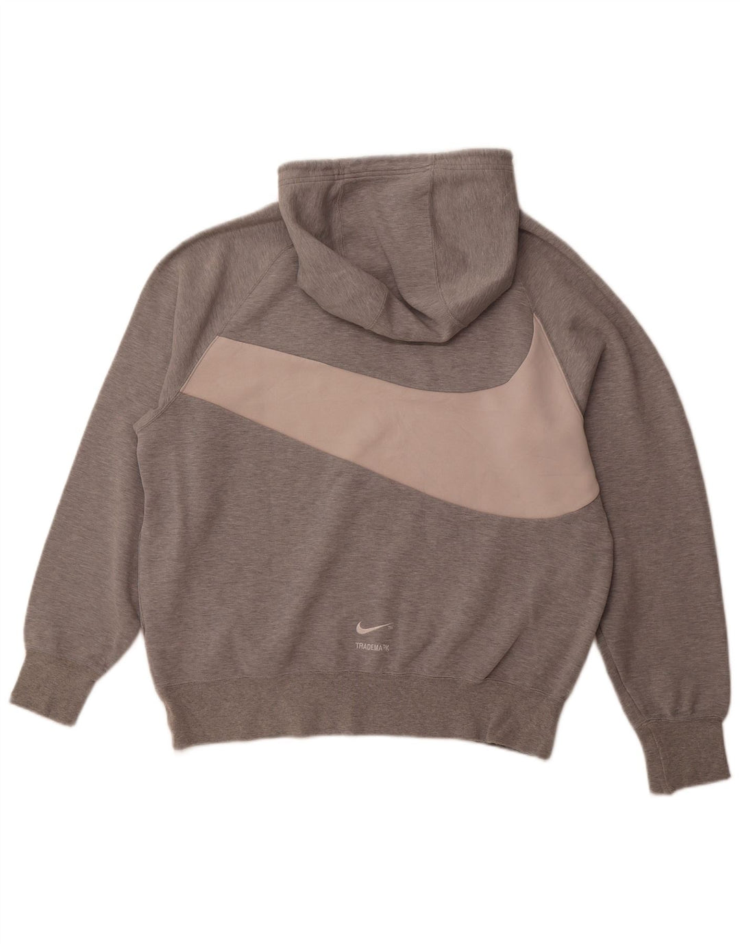 NIKE Sudadera con capucha gráfica para hombre, talla grande, algodón gris