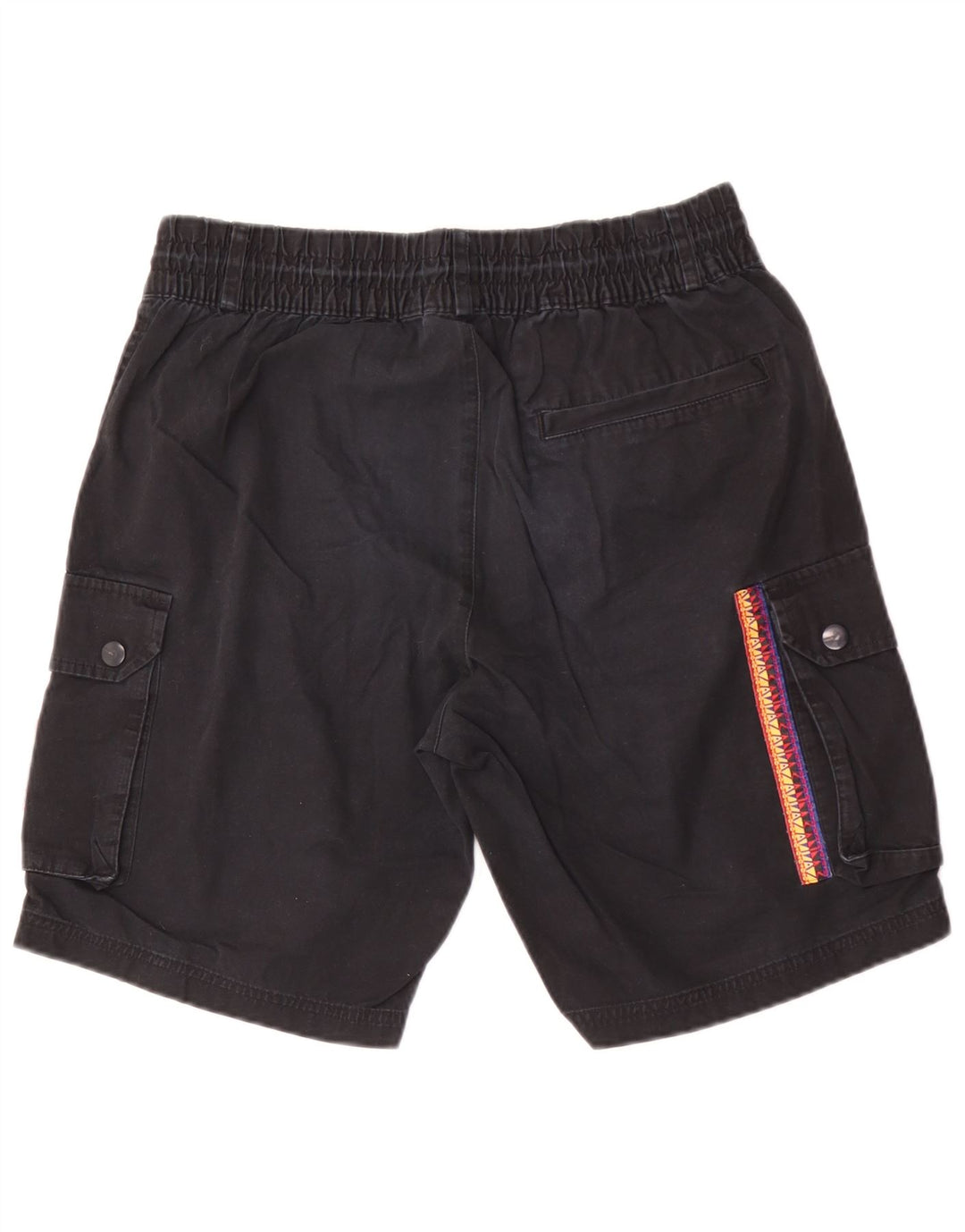 Adidas Hombre Pantalones Cortos Cargo Mediano W30 Algodón Negro