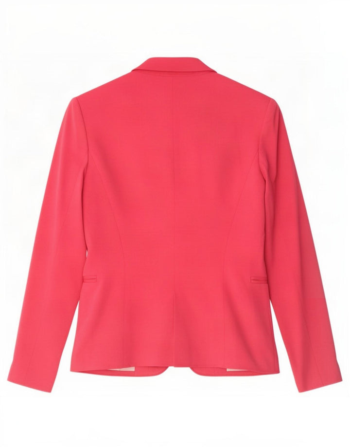 Zara Chaqueta Blazer De 1 Botón para Mujer UK 10 Small Viscosa Rosa