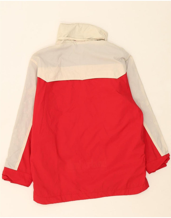 TIMBERLAND Boys Rain Jacket 11-12 Years Red Colourblock Polyamide Vintage Timberland and Second-Hand Timberland from Messina Hembry 