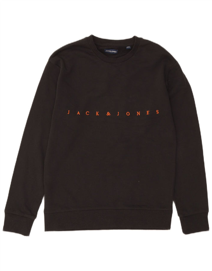 Jack & Jones Hombre Sudadera Gráfica Jersey De Algodón Gris Medio