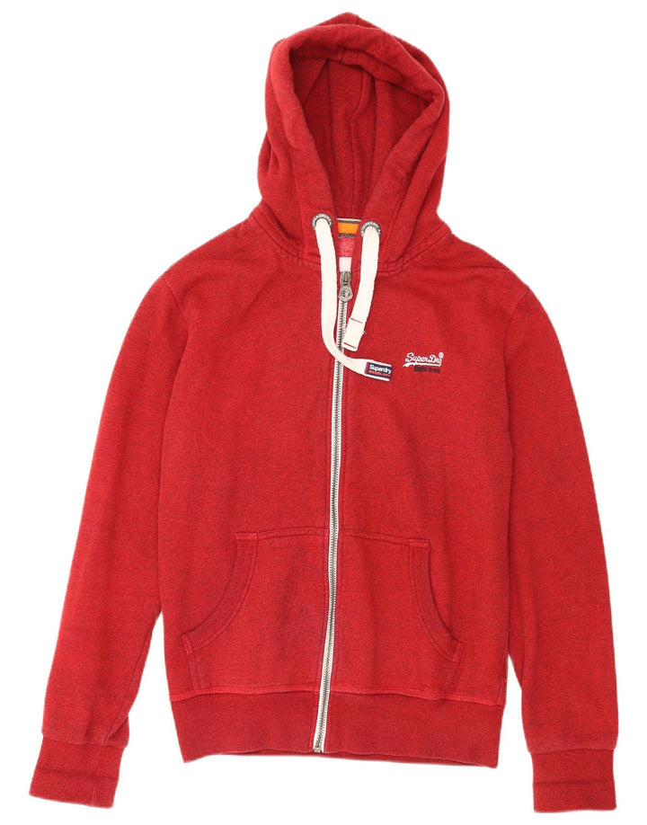 Superdry Hombre Sudadera Con Capucha Y Cremallera De Algodón Rojo Medio