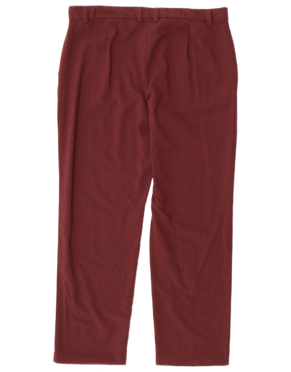 MARKS & SPENCER Pantalones casuales rectos para mujer UK 44 Large W34 L27 Marrón