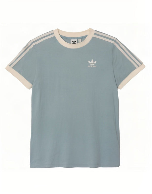 Adidas Camiseta para mujer Top UK 6 XS Azul Colorblock Algodón
