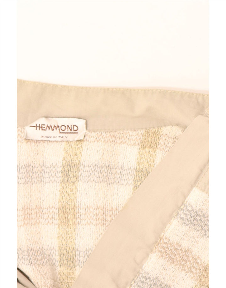 HEMMOND Chaqueta bomber para hombre UK 38 Algodón a cuadros beige mediano