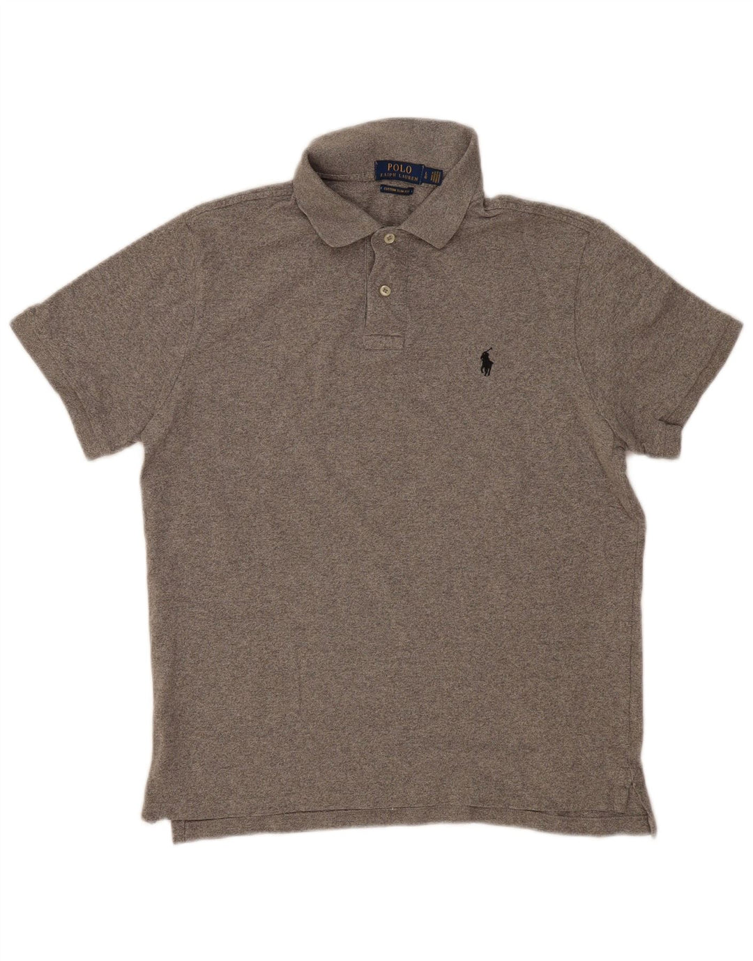 POLO RALPH LAUREN Polo ajustado personalizado para hombre Algodón gris grande