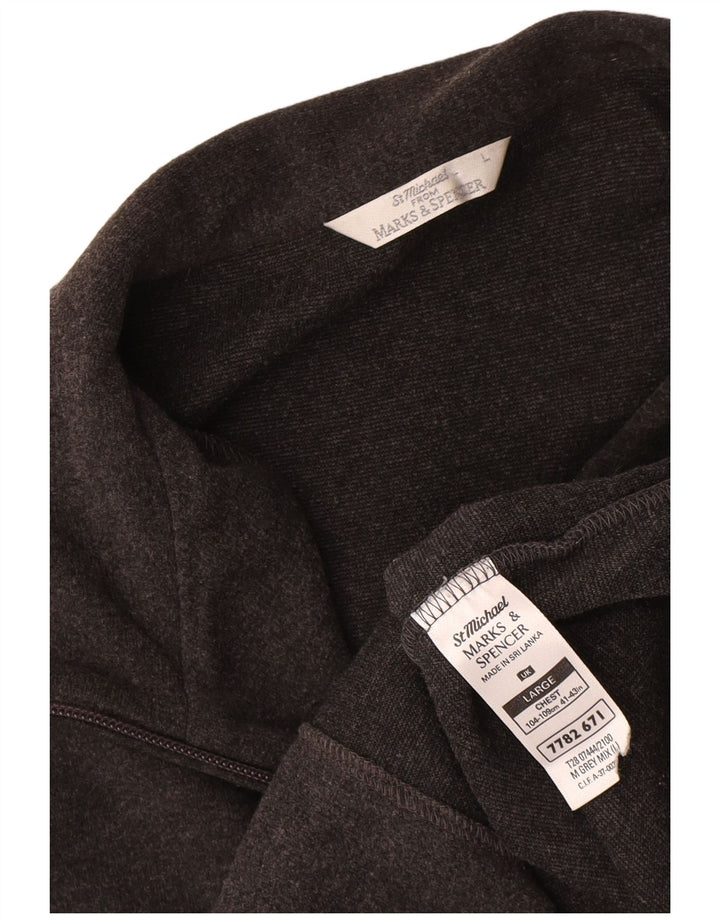 Marks & Spencer - Chaqueta de chándal para hombre, talla grande, algodón gris