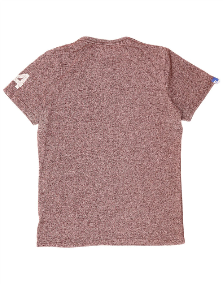 SUPERDRY Camiseta gráfica para hombre Top grande de algodón moteado morado