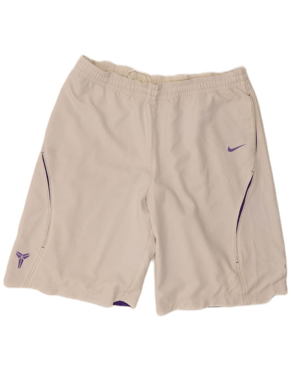 Pantalones cortos deportivos Nike Dri Fit para hombre XL Poliéster blanco