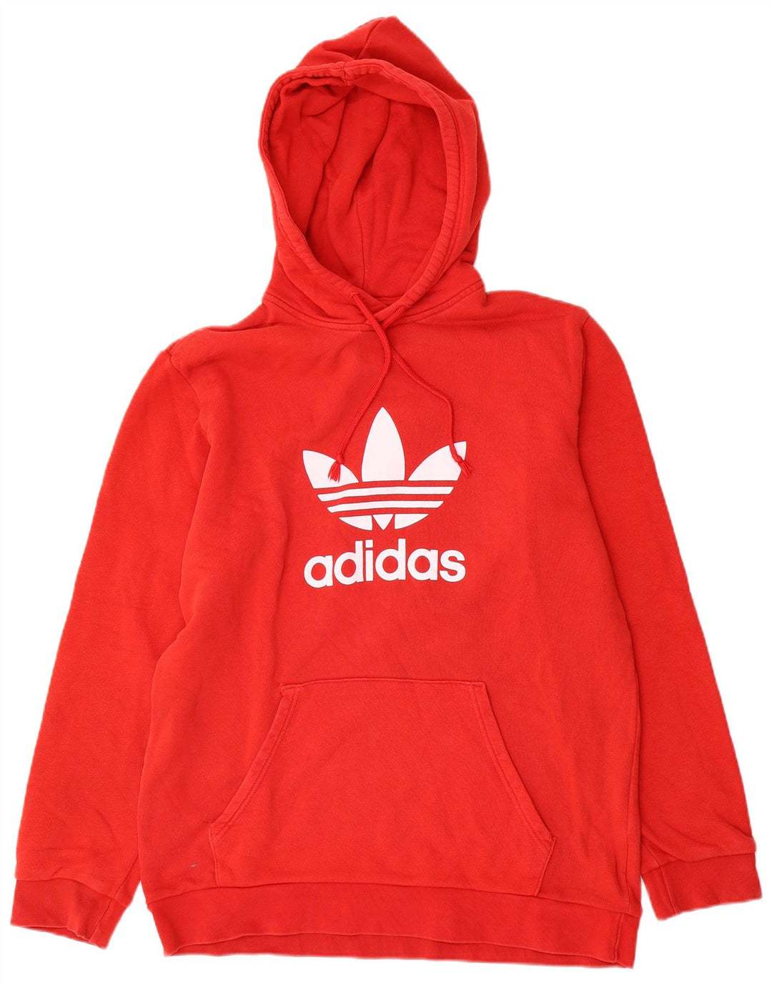 Adidas Hombre Sudadera Con Capucha Gráfica Jersey De Algodón Rojo Medio