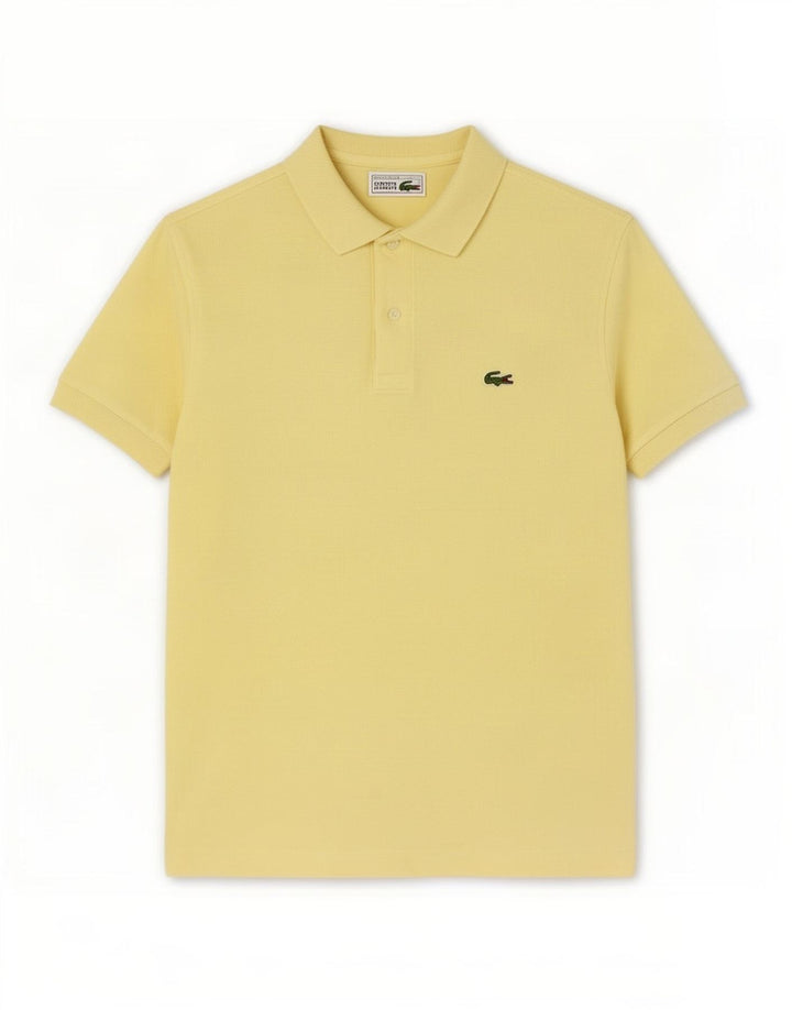 Polo Lacoste para hombre talla 4 algodón amarillo mediano