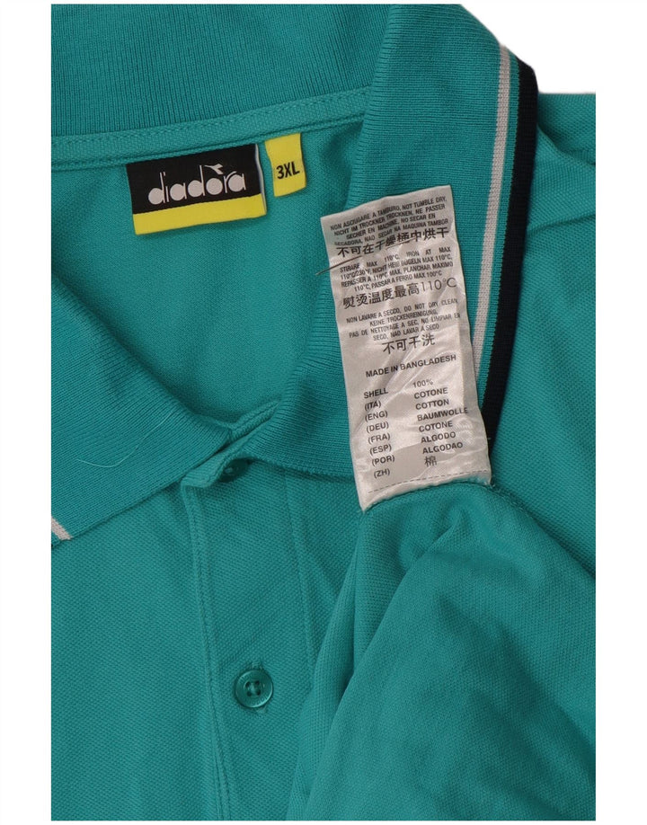 Diadora Polo Hombre 3XL Turquesa Algodón