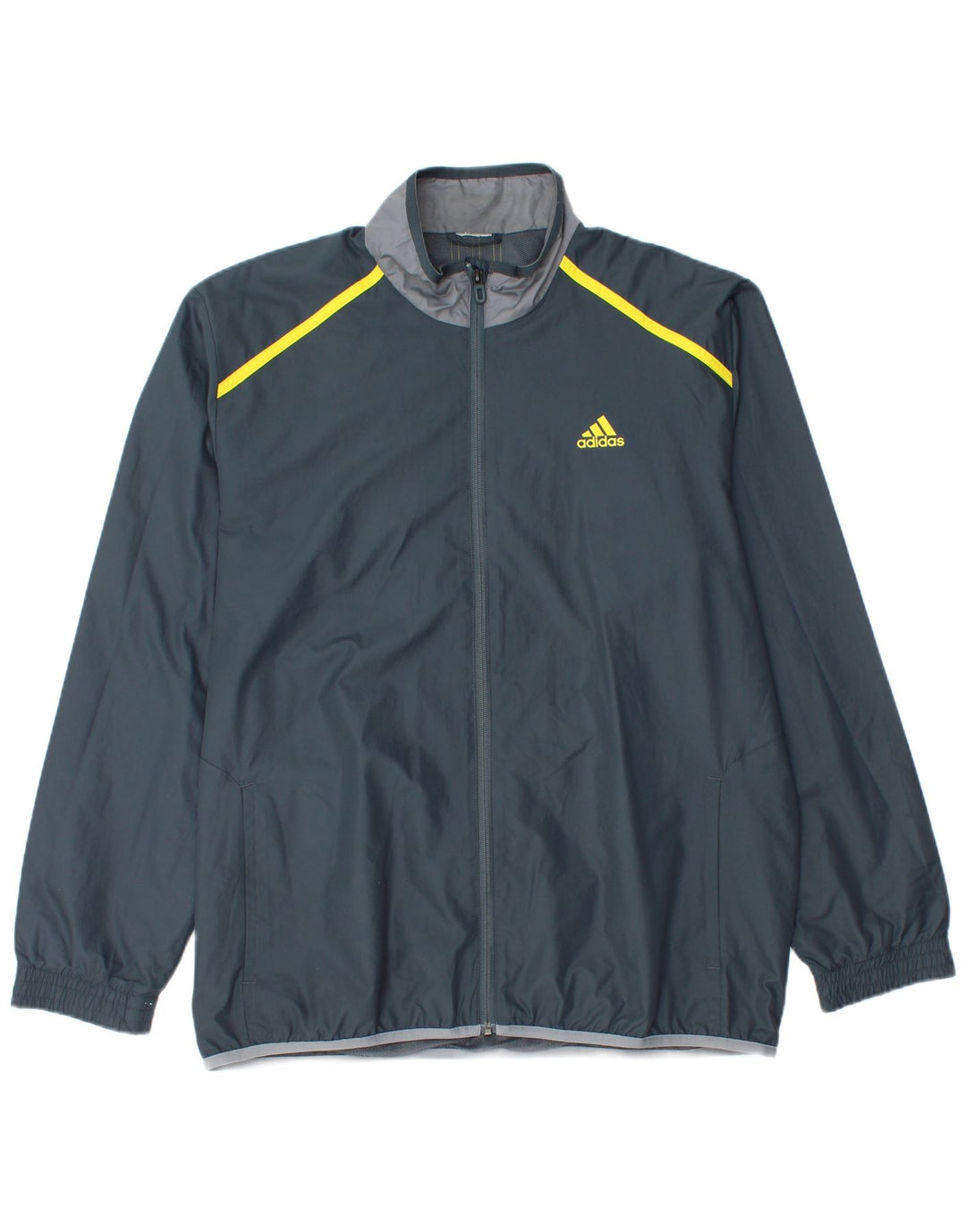 Adidas Hombre Chándal Top Chaqueta Grande Gris Poliéster