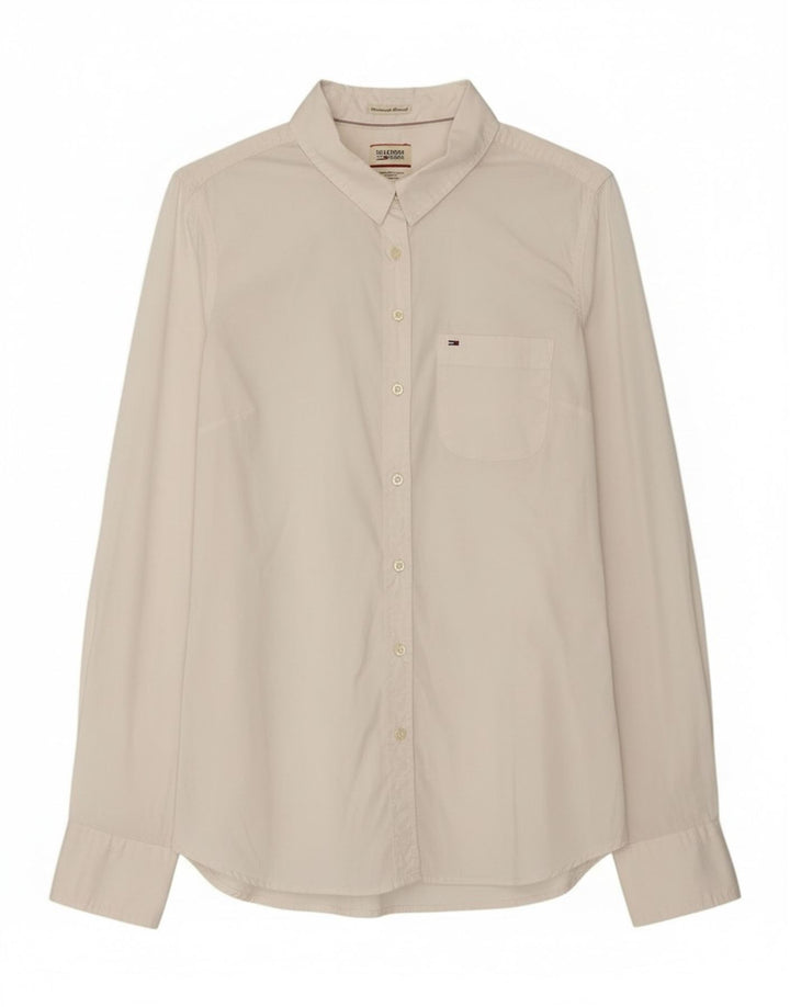 Tommy Hilfiger Camisa para mujer Reino Unido 12 Algodón blanco mediano