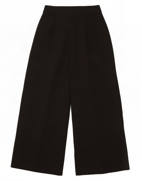 Topshop Pantalones Capri de Pierna Ancha y Cintura Alta para Mujer UK 6 XS W26 L22 Negro