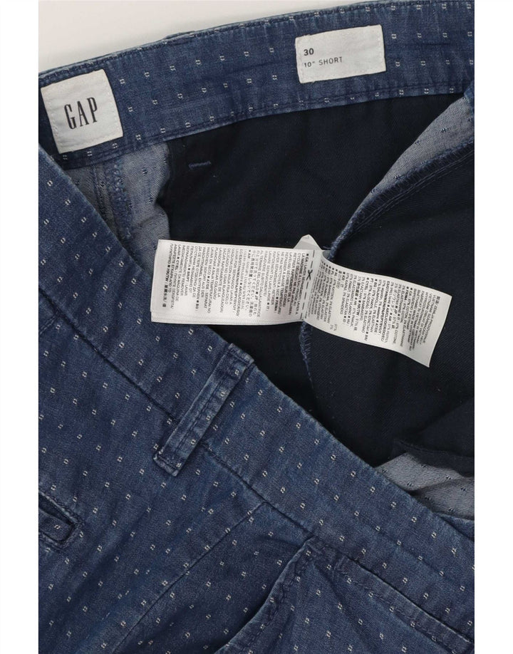 Pantalones cortos chinos Gap para hombre W30 de algodón con lunares en azul marino mediano