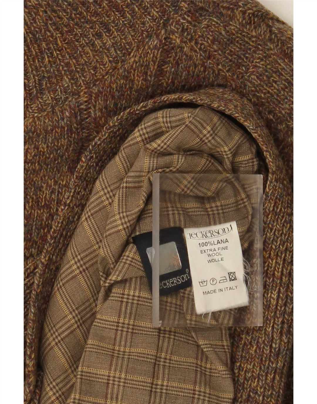 Jeckerson - Cárdigan para hombre, talla grande, color marrón