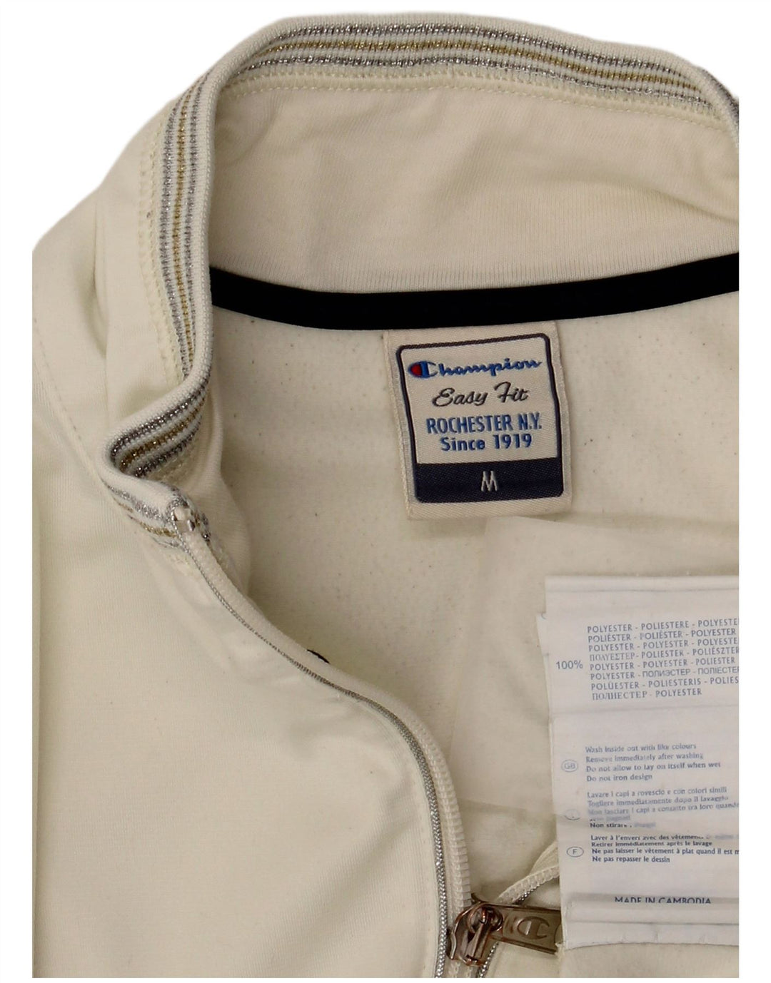 Champion Chaqueta de Chándal Easy Fit para Mujer UK 40 Medium Off White