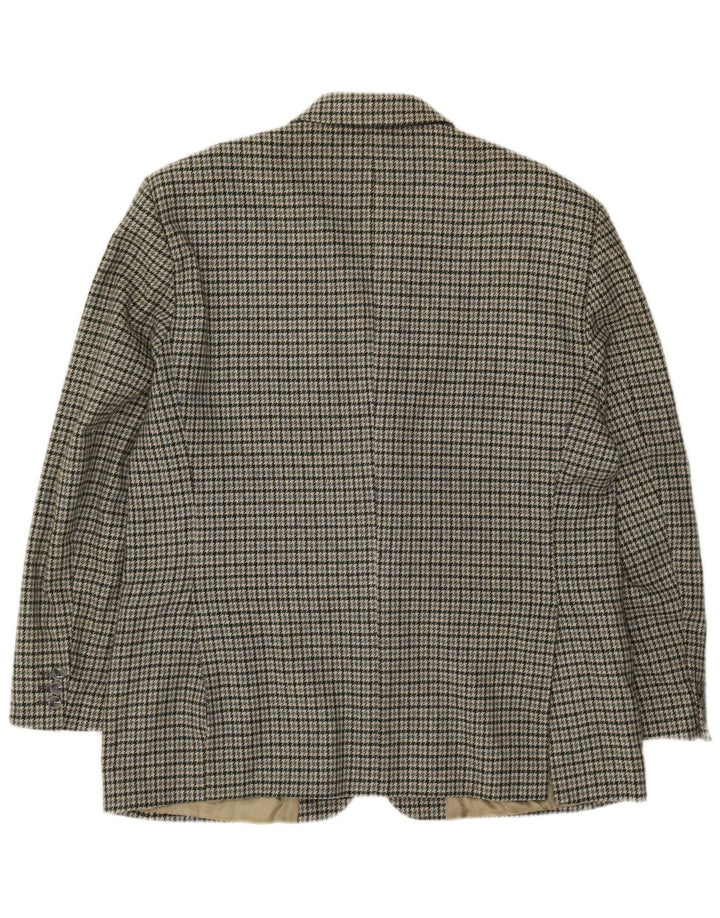 Vinci Chaqueta tipo blazer de 2 botones para hombre IT 54 2XL Lana a cuadros gris