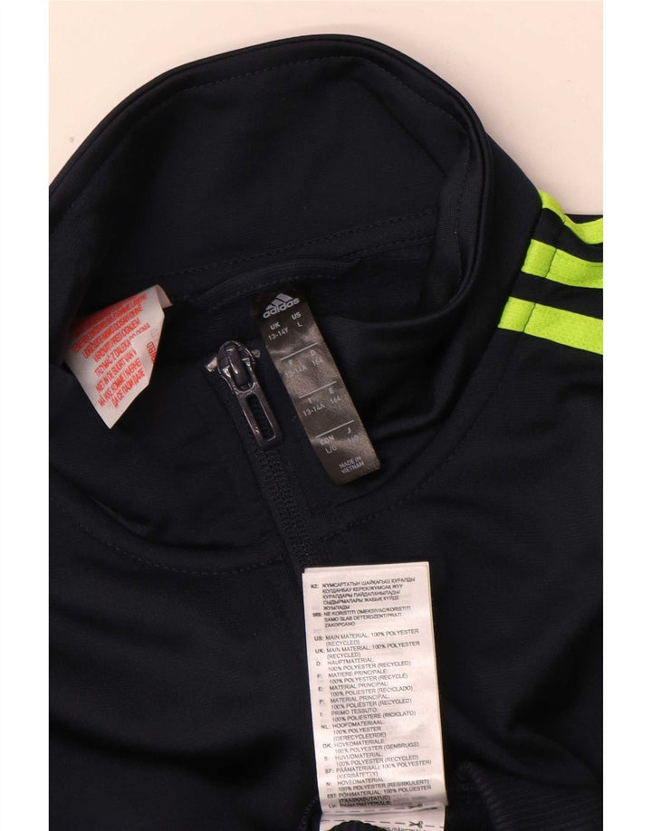 Adidas Chicos Aeroready Chándal Top Chaqueta 13-14 Años Azul Marino Poliéster