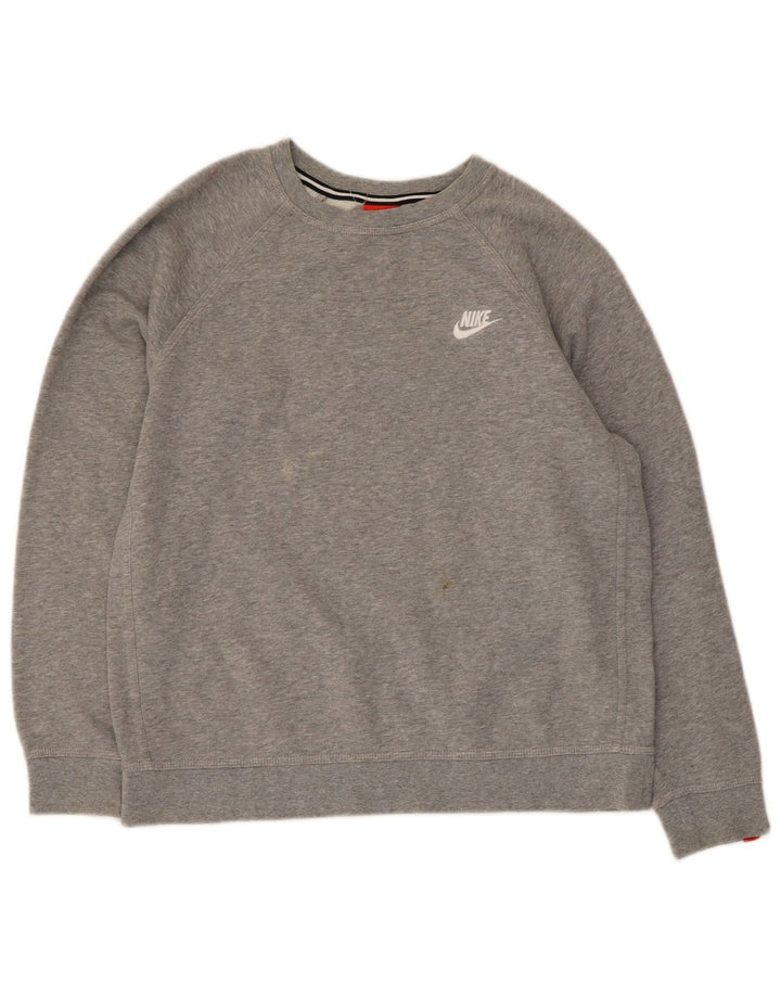 Nike Sudadera para niño Jumper 13-14 años XL Gris Algodón