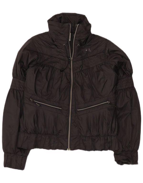 ADIDAS Chaqueta bomber extragrande para mujer UK 10 Small Poliéster negro