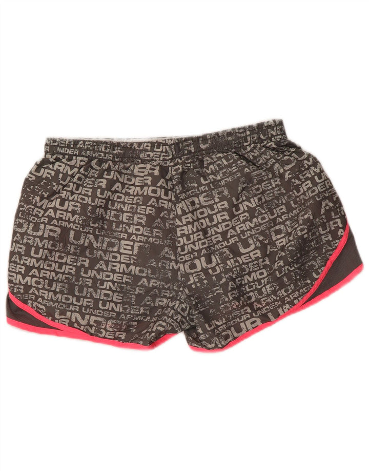UNDER ARMOUR Pantalones cortos deportivos con estampado Heat Gear para mujer, Reino Unido 40, color gris medio
