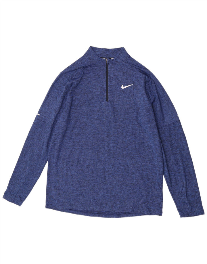 Nike Dri Fit - Chándal con cremallera y cuello para hombre, talla grande, color azul