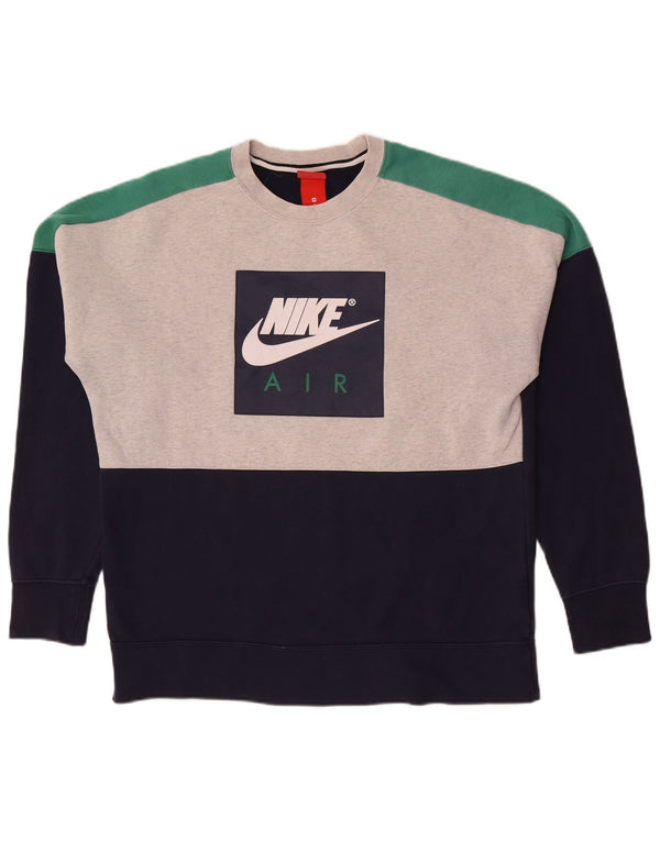 Nike Sudadera con estampado gráfico tipo jersey de algodón multicolor con bloques de color mediano
