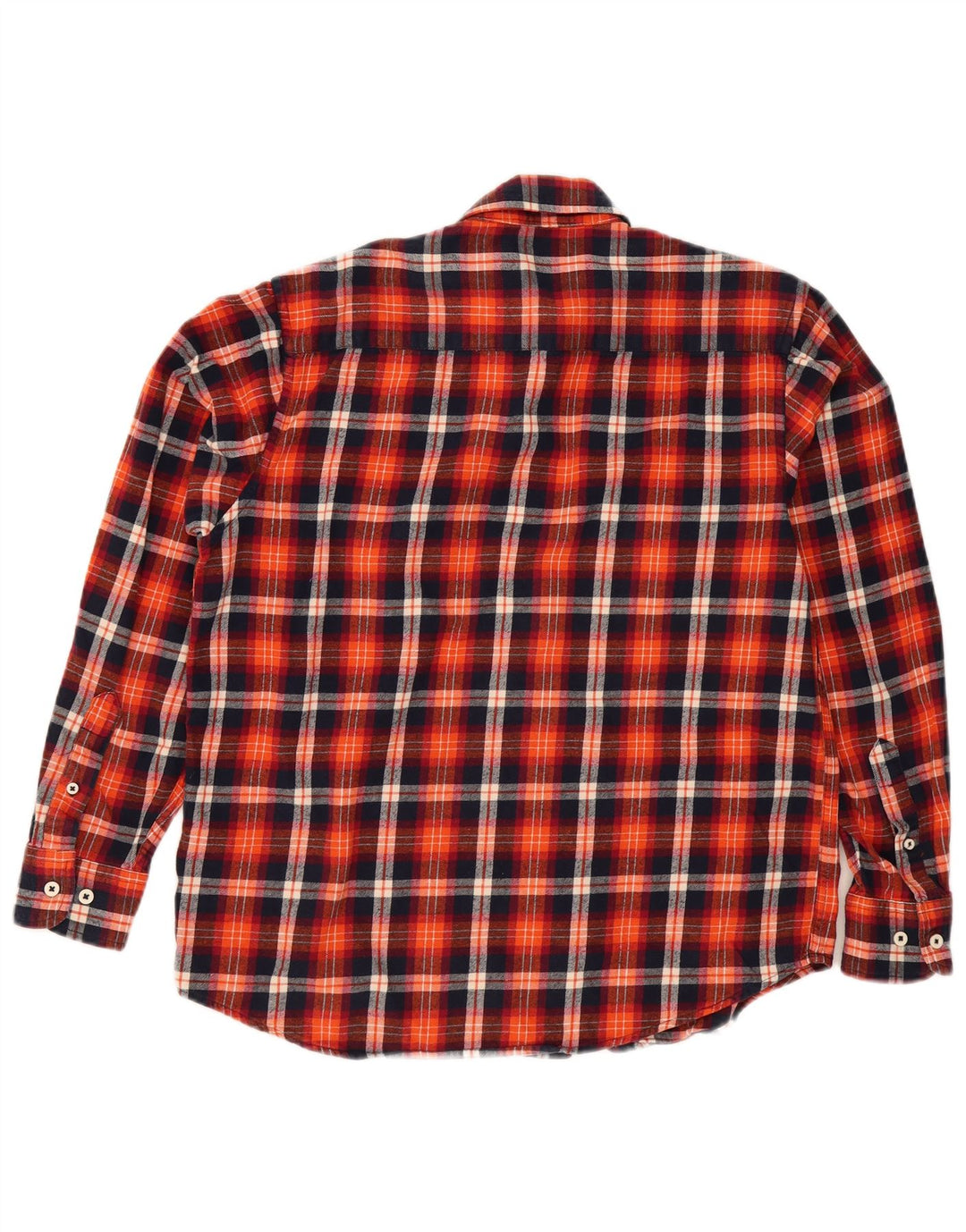 Camisa de franela vintage para hombre con cuadros rojos grandes