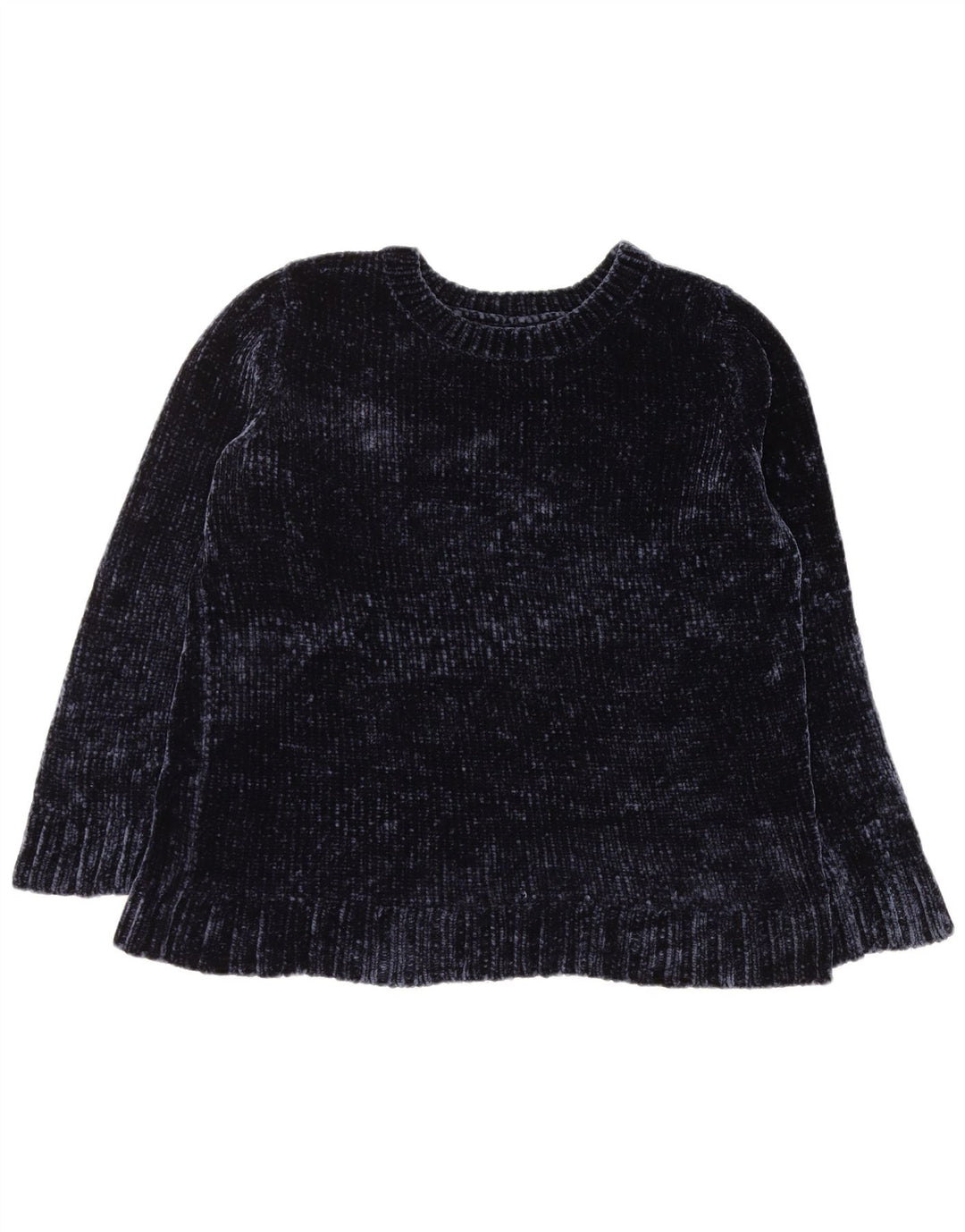 ORVIS Jersey de cuello redondo para mujer UK 40 Grande Poliéster azul marino