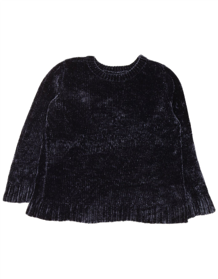 ORVIS Jersey de cuello redondo para mujer UK 40 Grande Poliéster azul marino