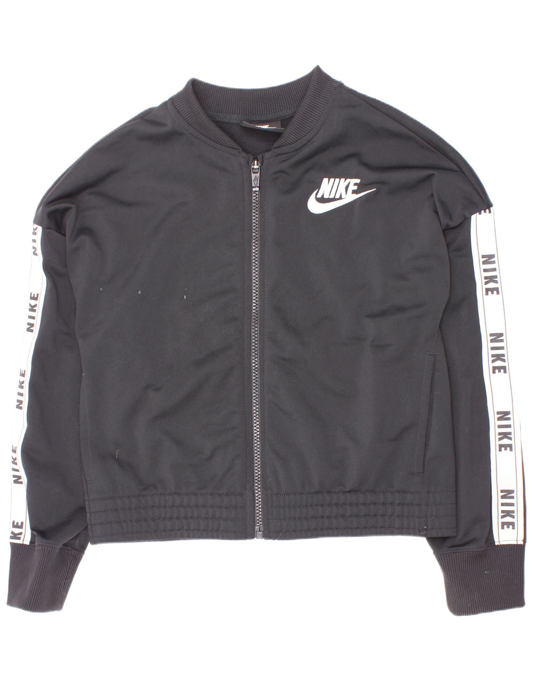 Nike Chaqueta de chándal para niña 10-11 años Mediana Negro Colorblock