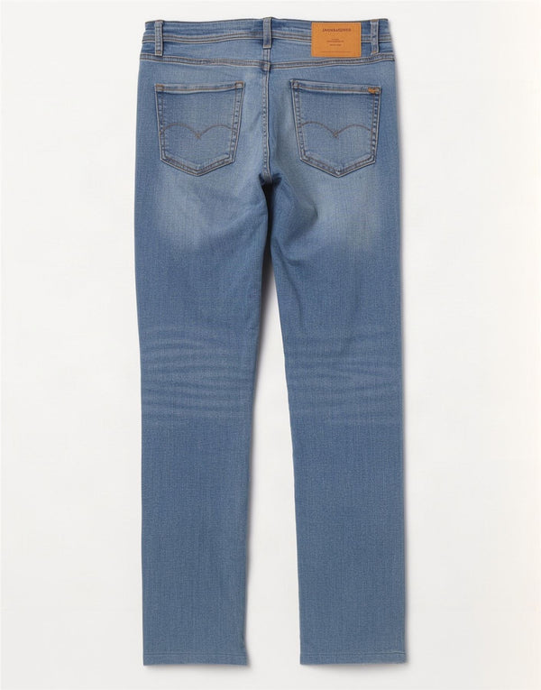 Jack & Jones Vaqueros pitillo desgastados Liam para hombre W33 L29 Algodón azul