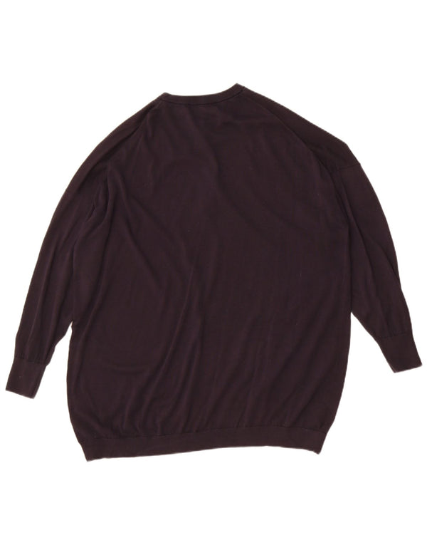 Zara Jersey de cuello redondo extragrande para mujer UK 6 XS Azul marino