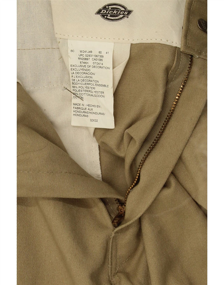Dickies Pantalón chino recto para hombre W32 L32 Poliéster beige