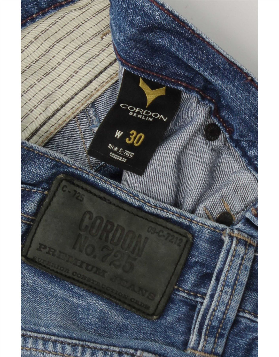 Vintage Hombres Cargo Denim Shorts W30 Algodón Azul Medio