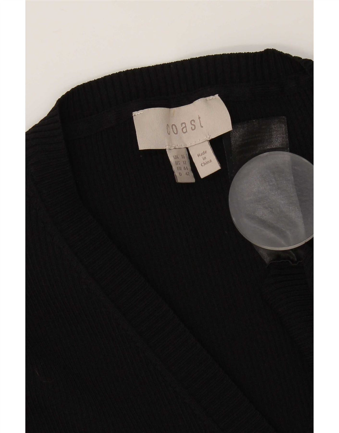 Vestido tipo jersey para mujer Coast UK 46 Large Nylon negro