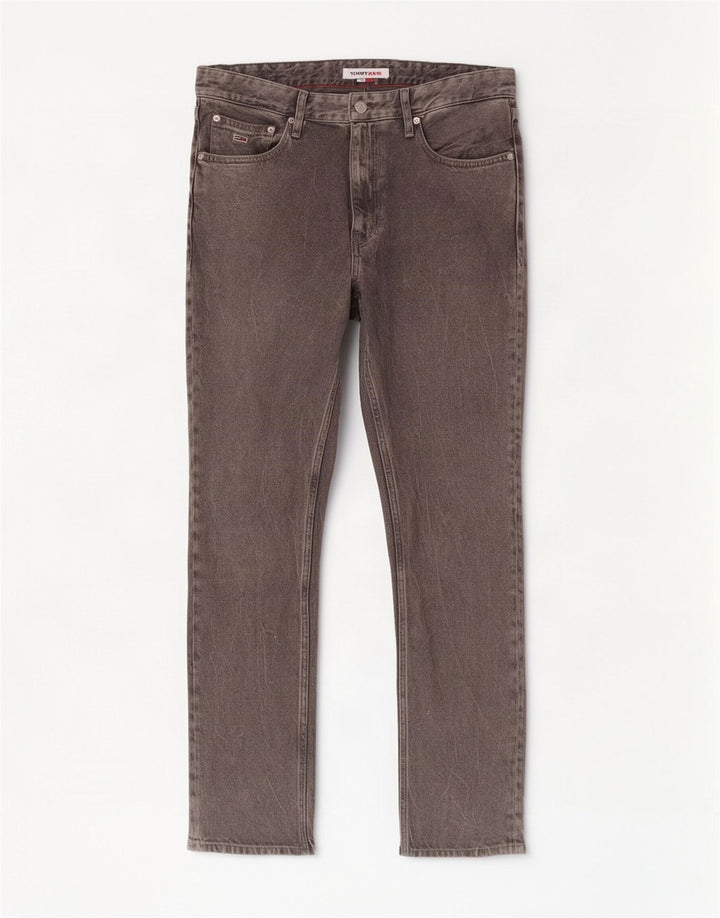 Tommy Hilfiger Vaqueros rectos para hombre W33 L32 Algodón gris