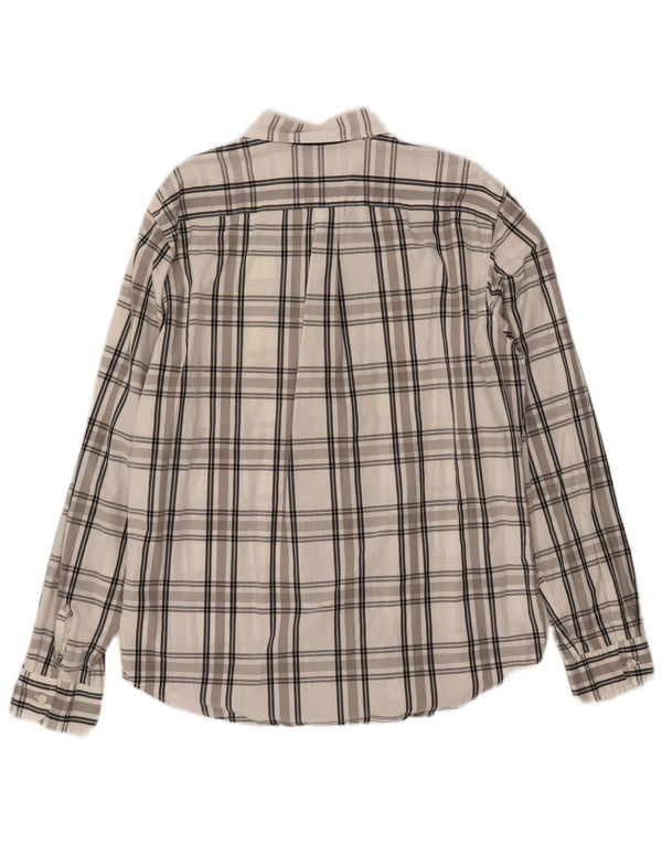 LEVI'S Camisa Hombre XL Gris Cuadros Algodón